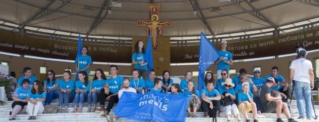 Voluntarios de Marys Meals en el encuentro de juventud en Medjugorje