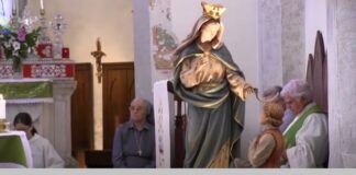 En la iglesia en Porzûs recuerdan la aparición de la Virgen a una niña, con un mensaje