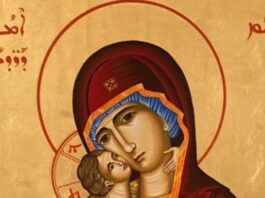 María, madre de los cristianos perseguidos, icono del shrine to Mary, Mother of Persecuted Christians que abrirá sus puertas el jueves.