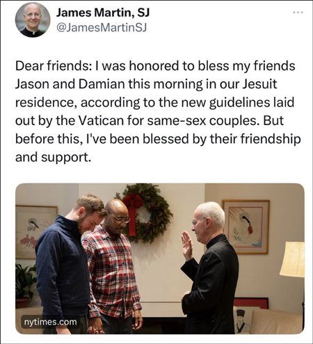 James Martin bendice a una pareja gay.