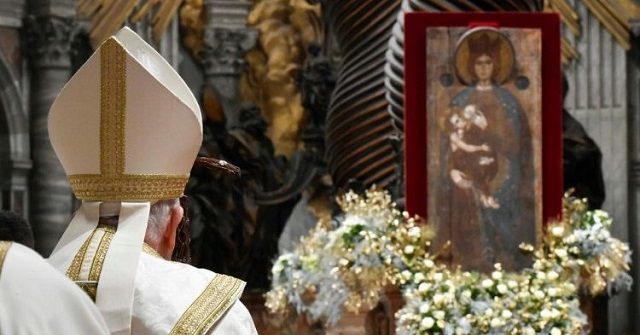 La Virgo Lactans de Montevergine ha estado unos días en el Vaticano en los oficios papales