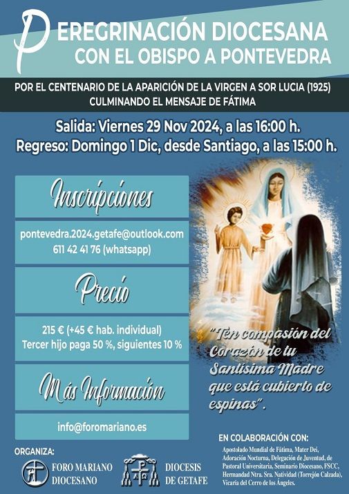 Cartel de la peregrinación a Fátima.