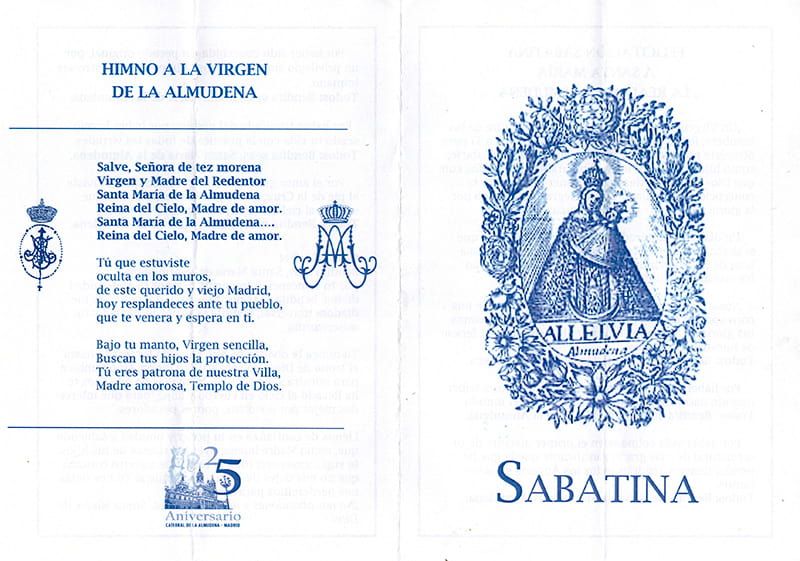 Letra del Himno de la Virgen de la Almudena, muy popular aunque moderno, de 2005