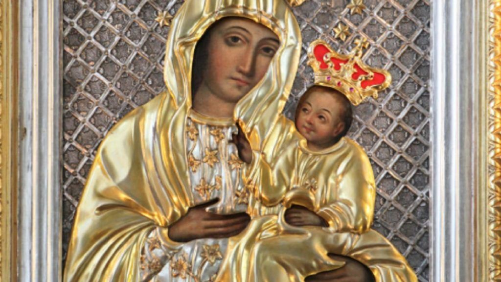 Virgen de Dziekanowice, con el Niño