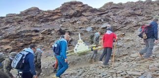 Romeros a más de 3.000 metro en Sierra Nevada, con la Virgen de las Nieves